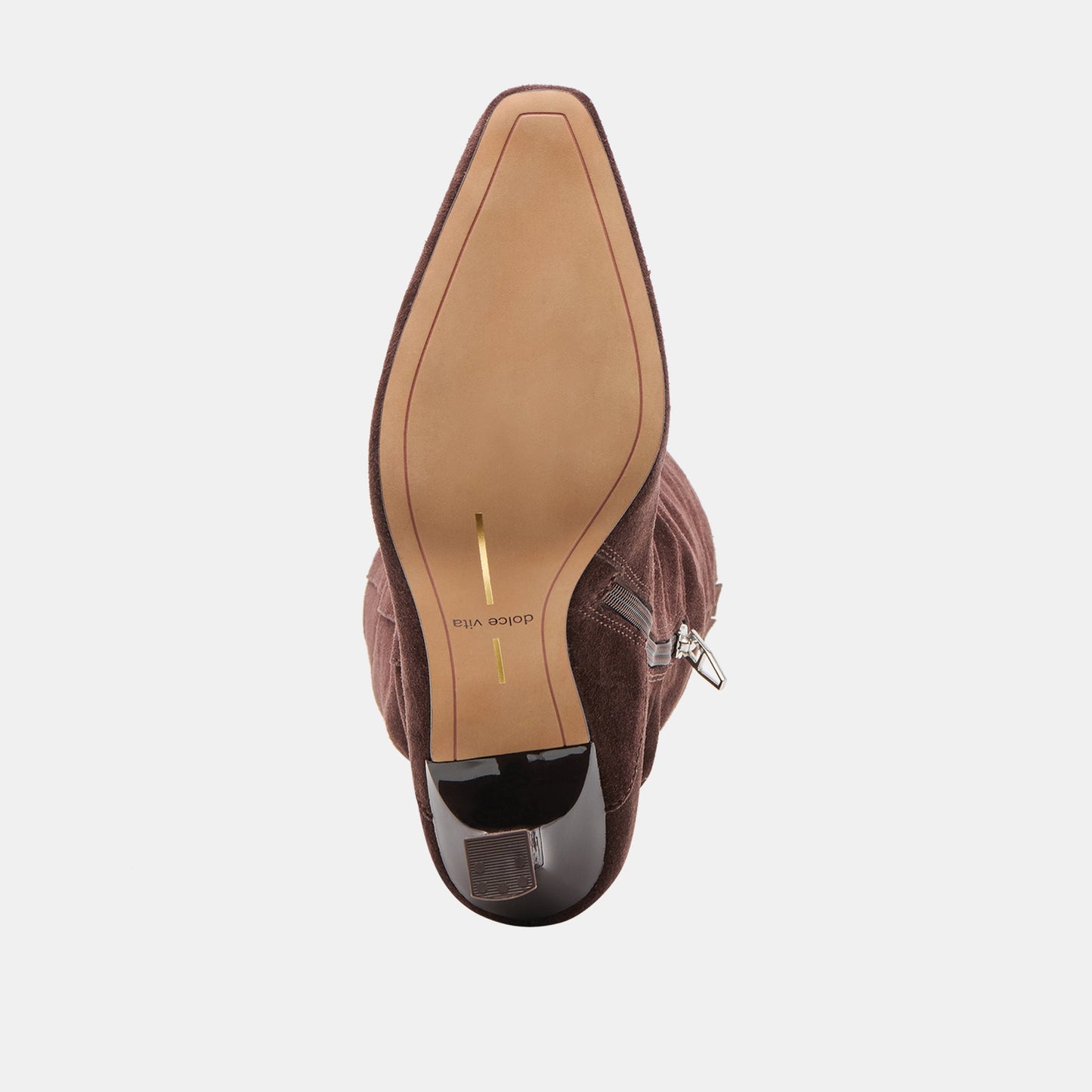 Dolce Vita Lousa Mahogany Suede Wide Calf Boots