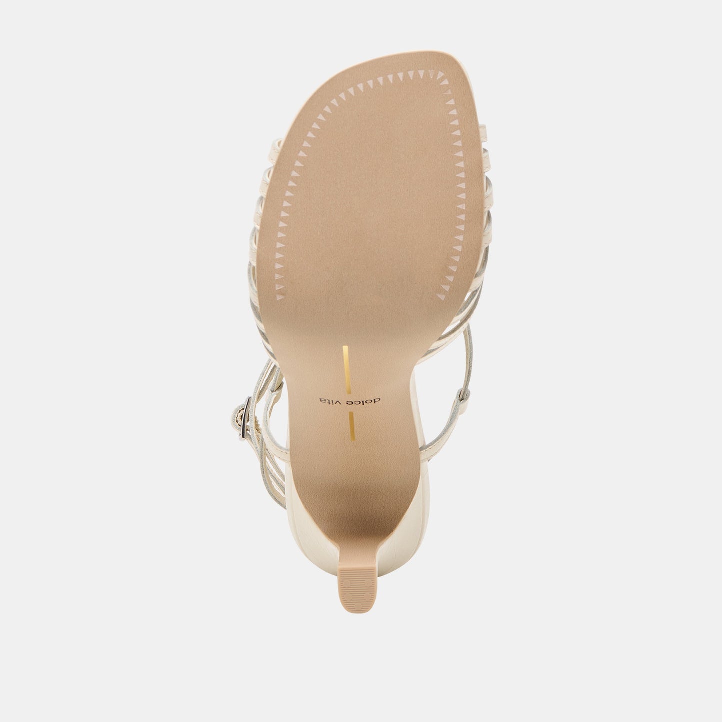 Dolce Vita Nivana Off White Crinkle Patent Heels