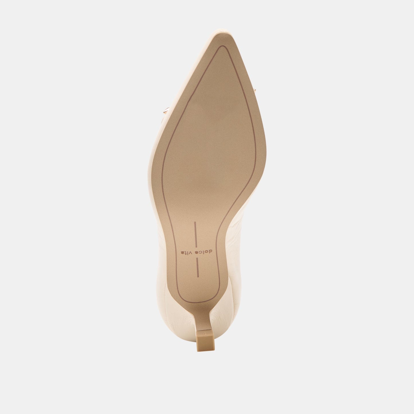 Dolce Vita Clarie Bone Crinkle Patent Leather Heels