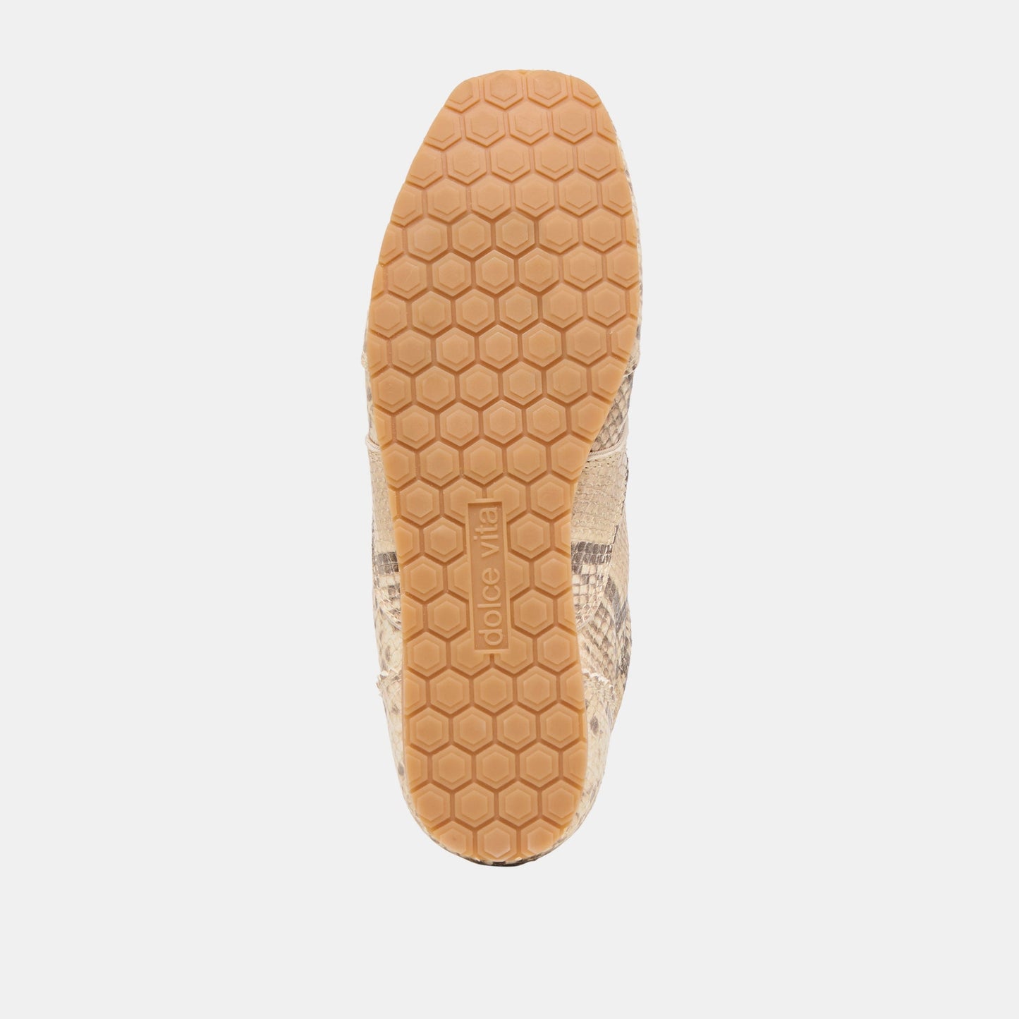 Dolce Vita Dorie Natural Snake Embossed Leather Sneakers