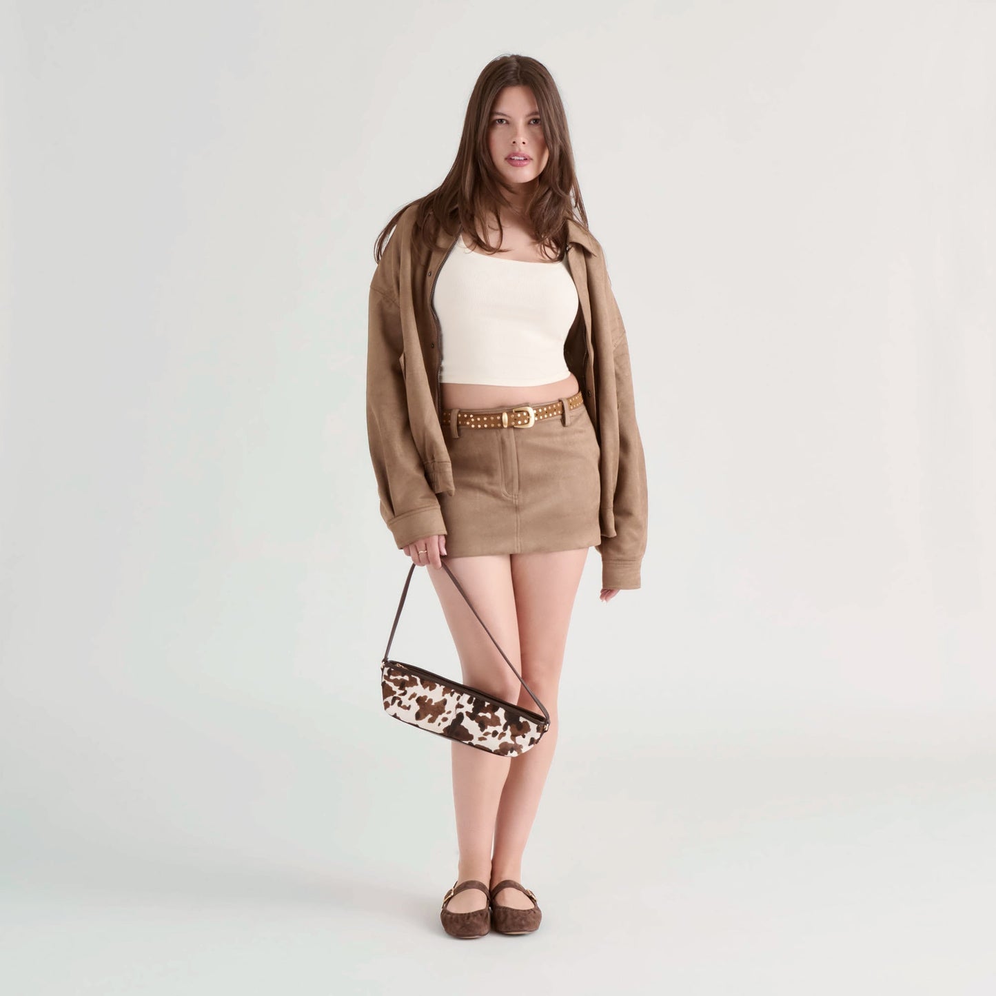 Dolce Vita Savaii Cocoa Calf Hair Shoulder Bag