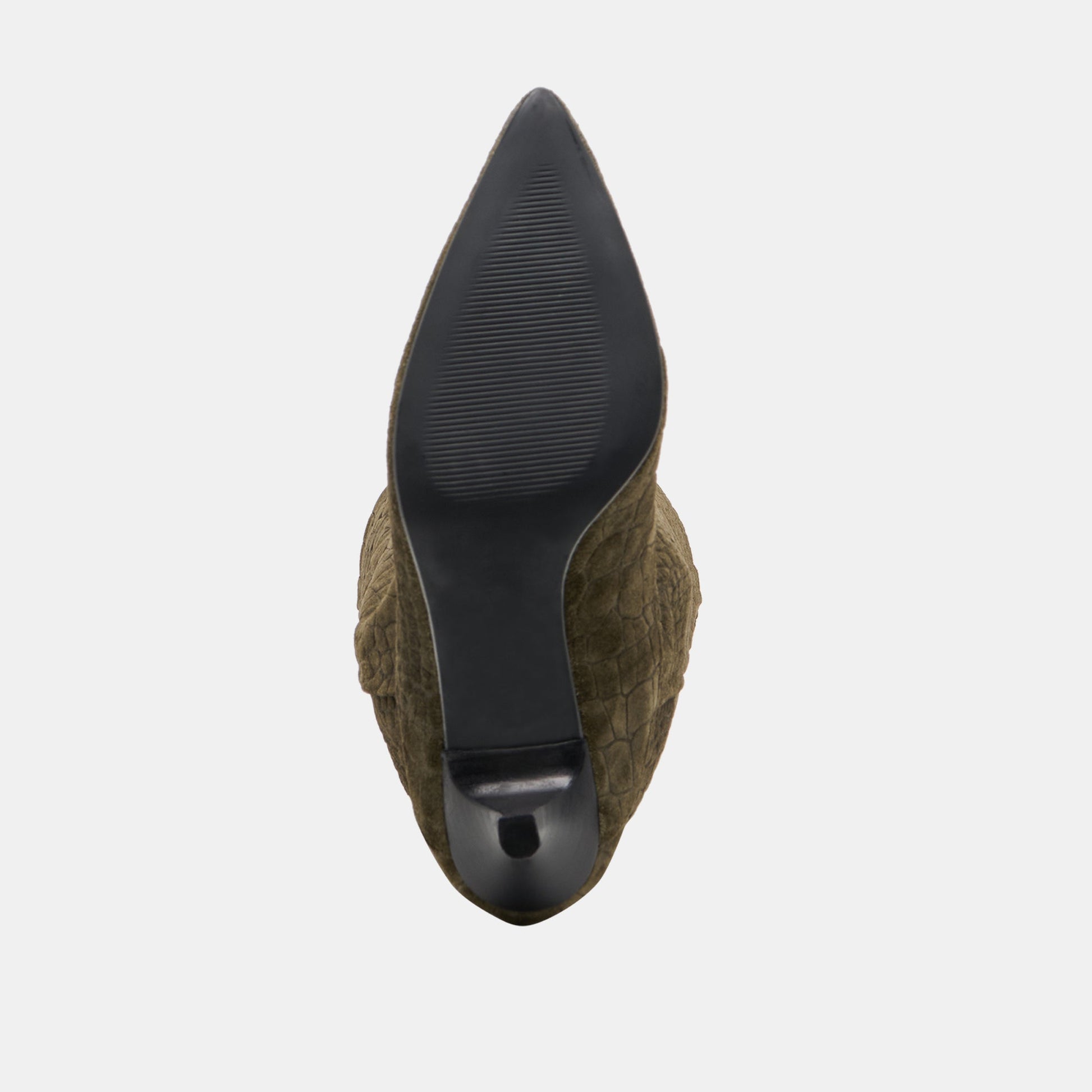 Dolce Vita Roxla Olive Croco Embossed Leather Boots