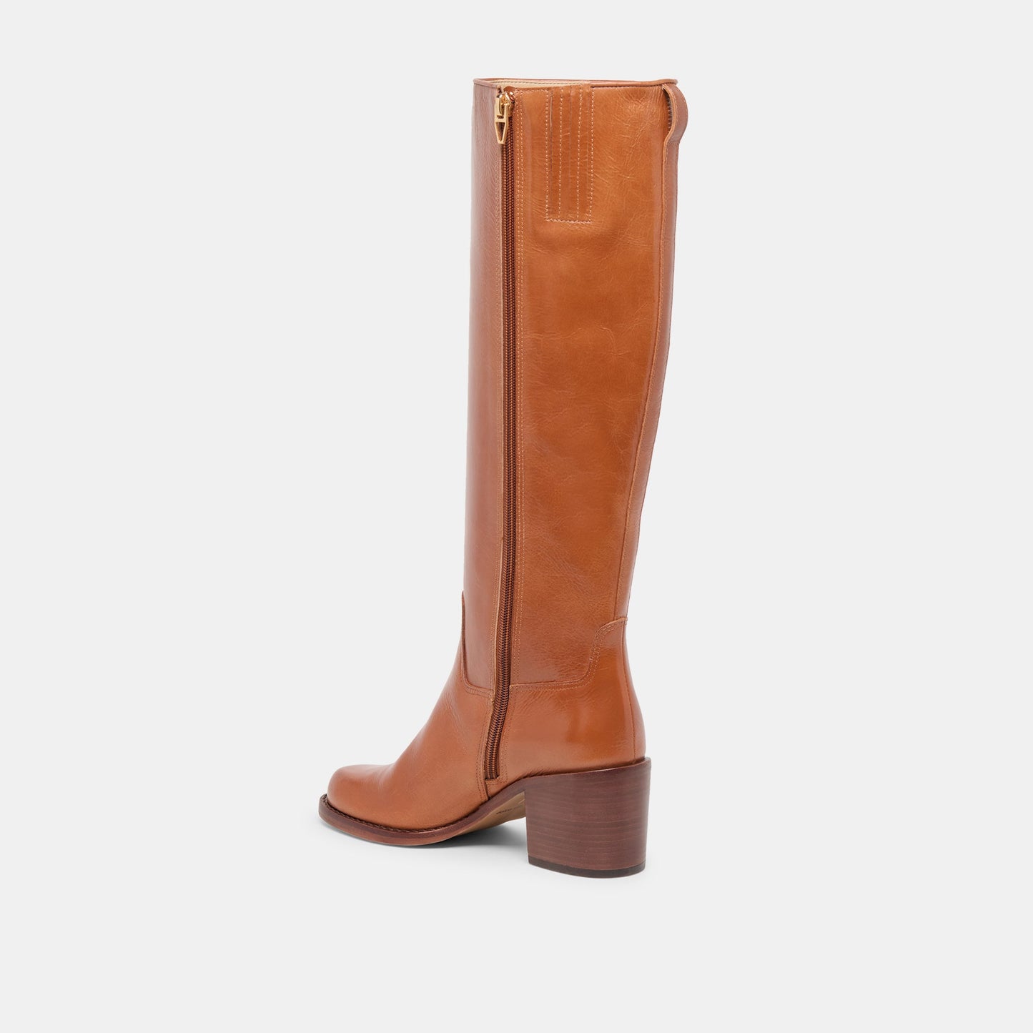 Dolce Vita Lucyle Tan Leather Wide Calf Boots