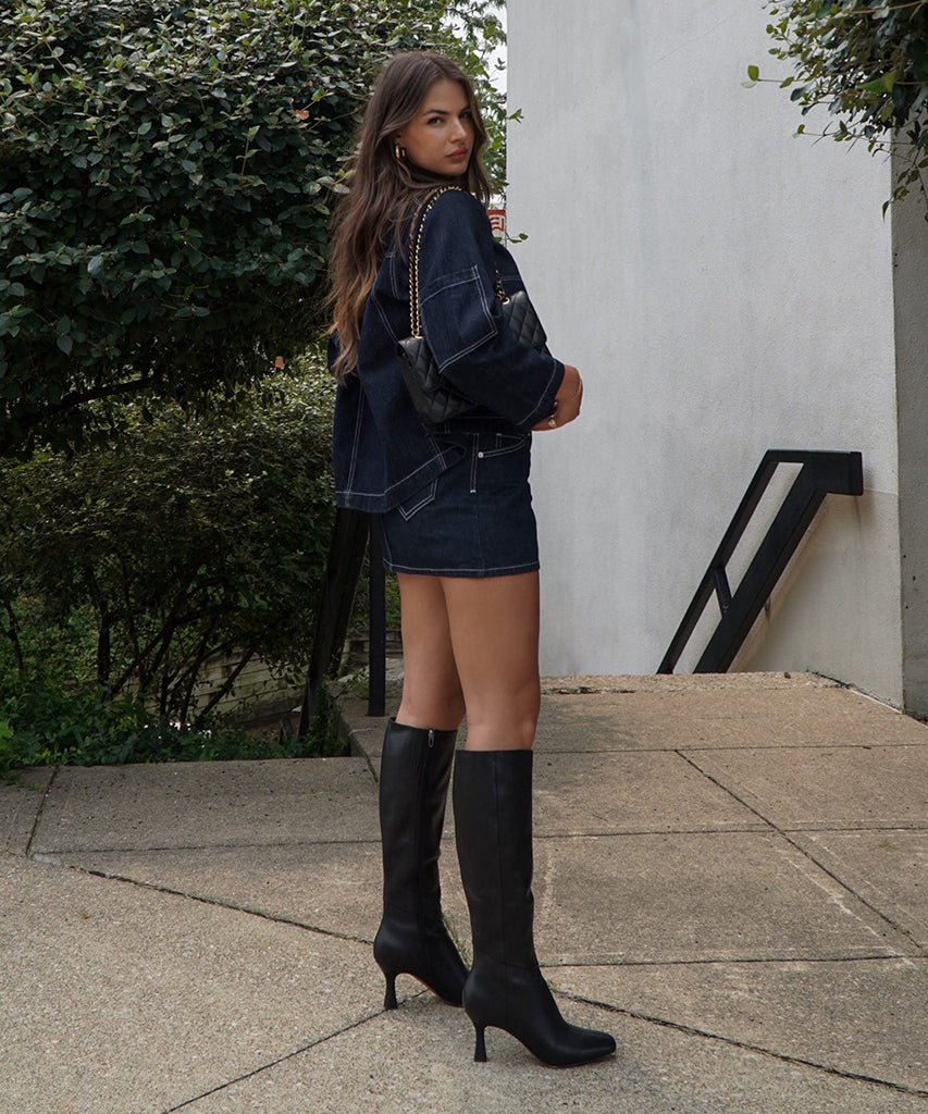 Dolce Vita Gyra Black Leather Boots