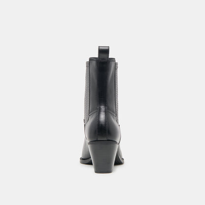 Dolce Vita Slim Black Leather Booties