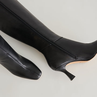 Dolce Vita Gyra Wide Calf Black Leather Boots