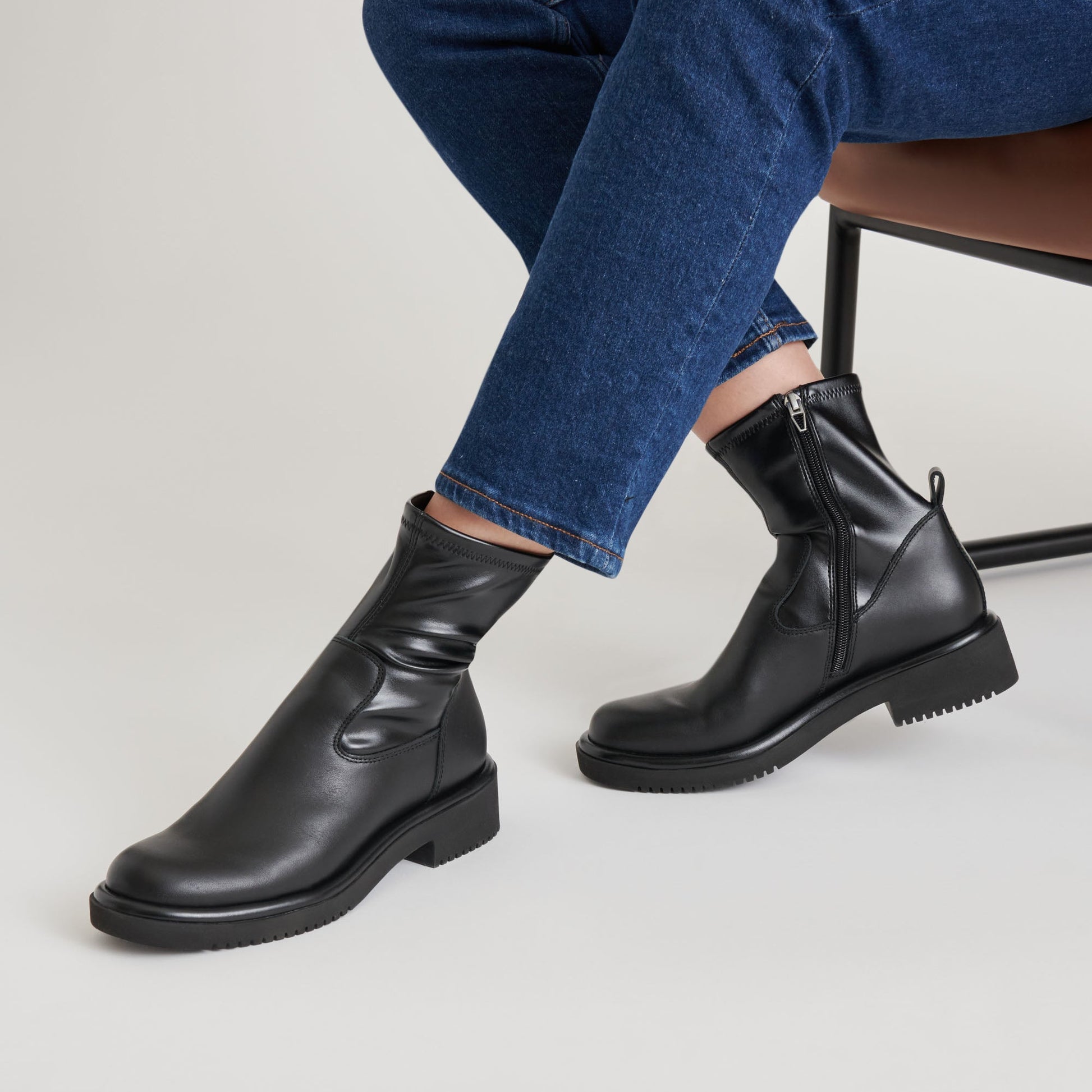 Dolce Vita Simaya H2O Waterproof Black Leather Boots