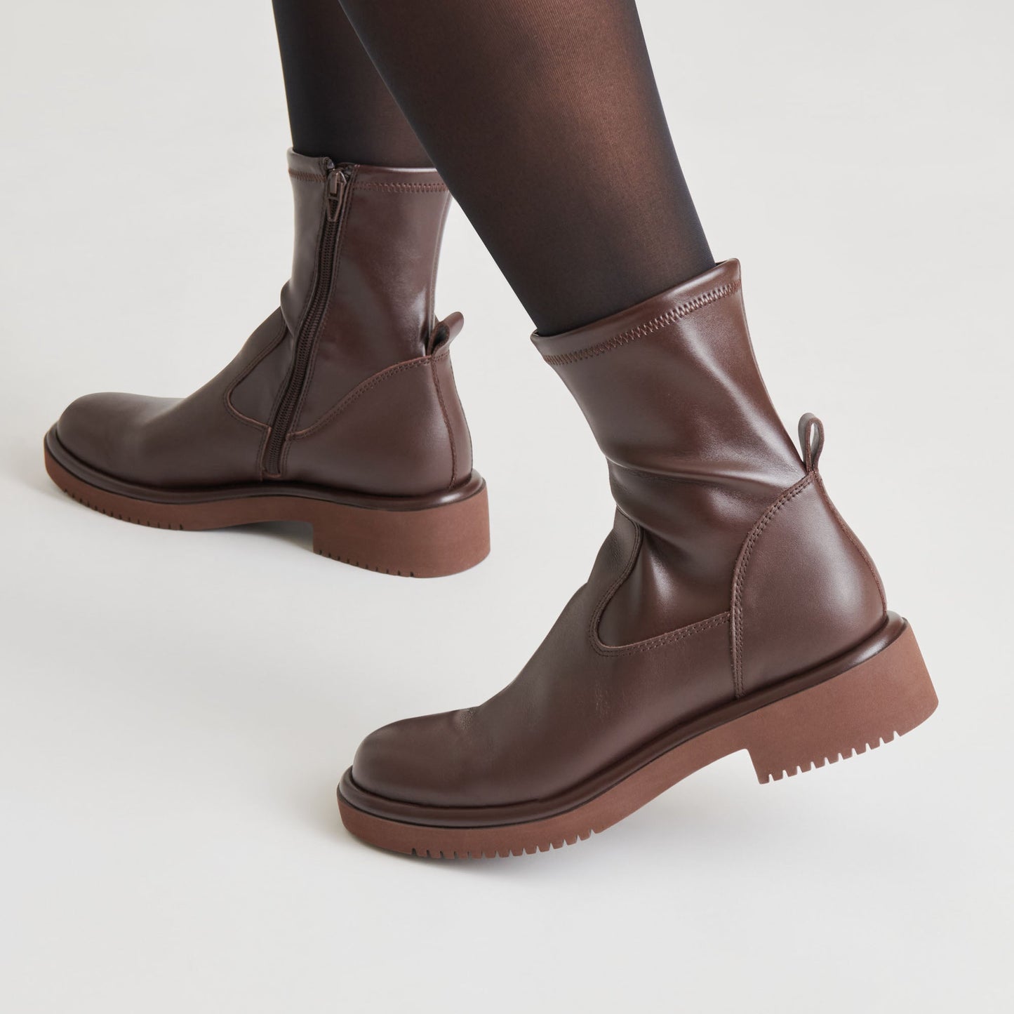 Dolce Vita Simaya H2O Waterproof Mahogany Leather Boots