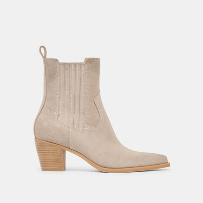 Dolce Vita Slim Taupe Suede Booties