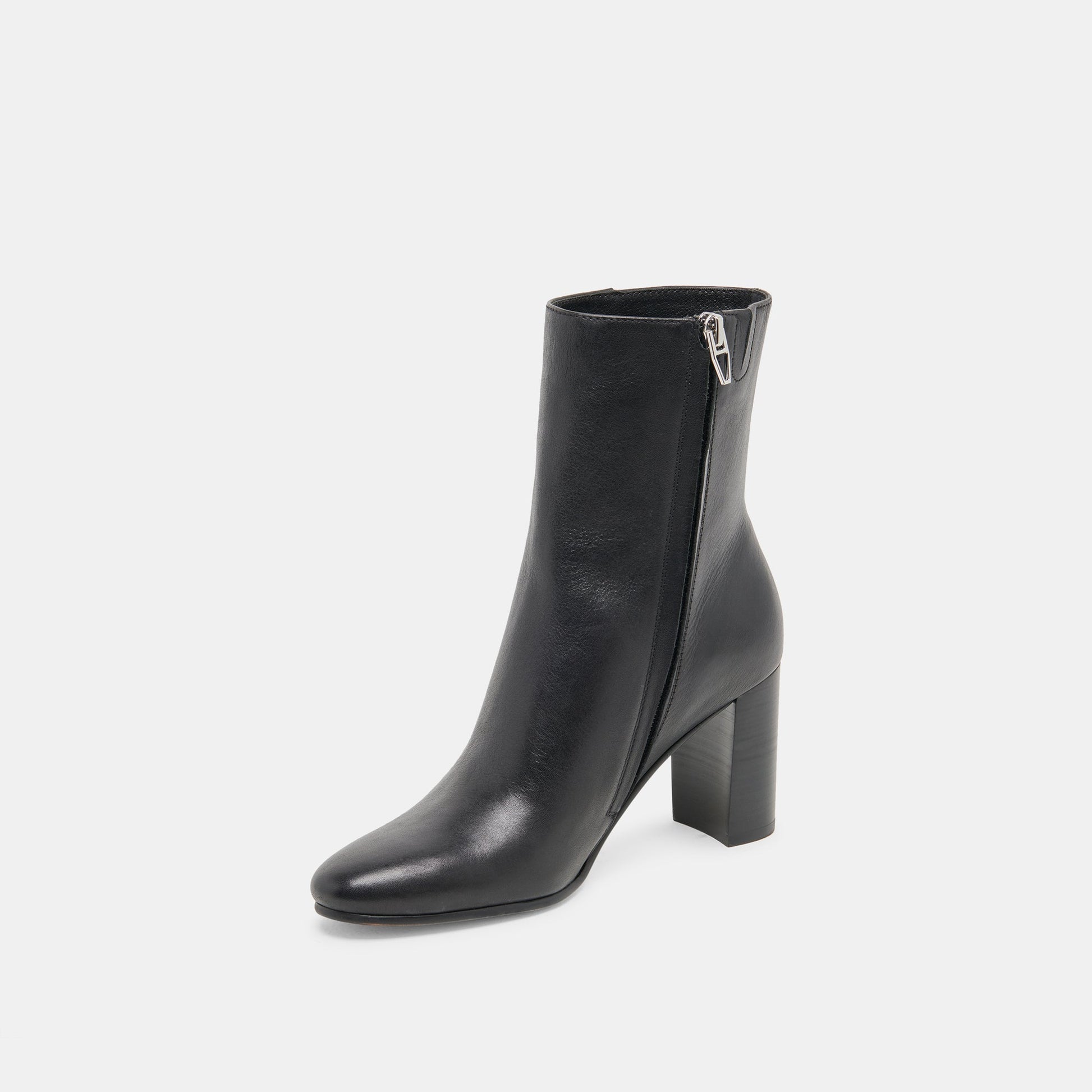 Dolce Vita Suzy Wide Black Leather Booties