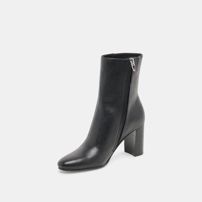 Dolce Vita Suzy Wide Black Leather Booties