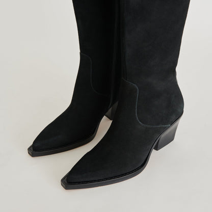 Dolce Vita Raj Extra Wide Calf Onyx Suede Boots