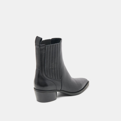 Dolce Vita Faint H2O Waterproof Black Leather Booties