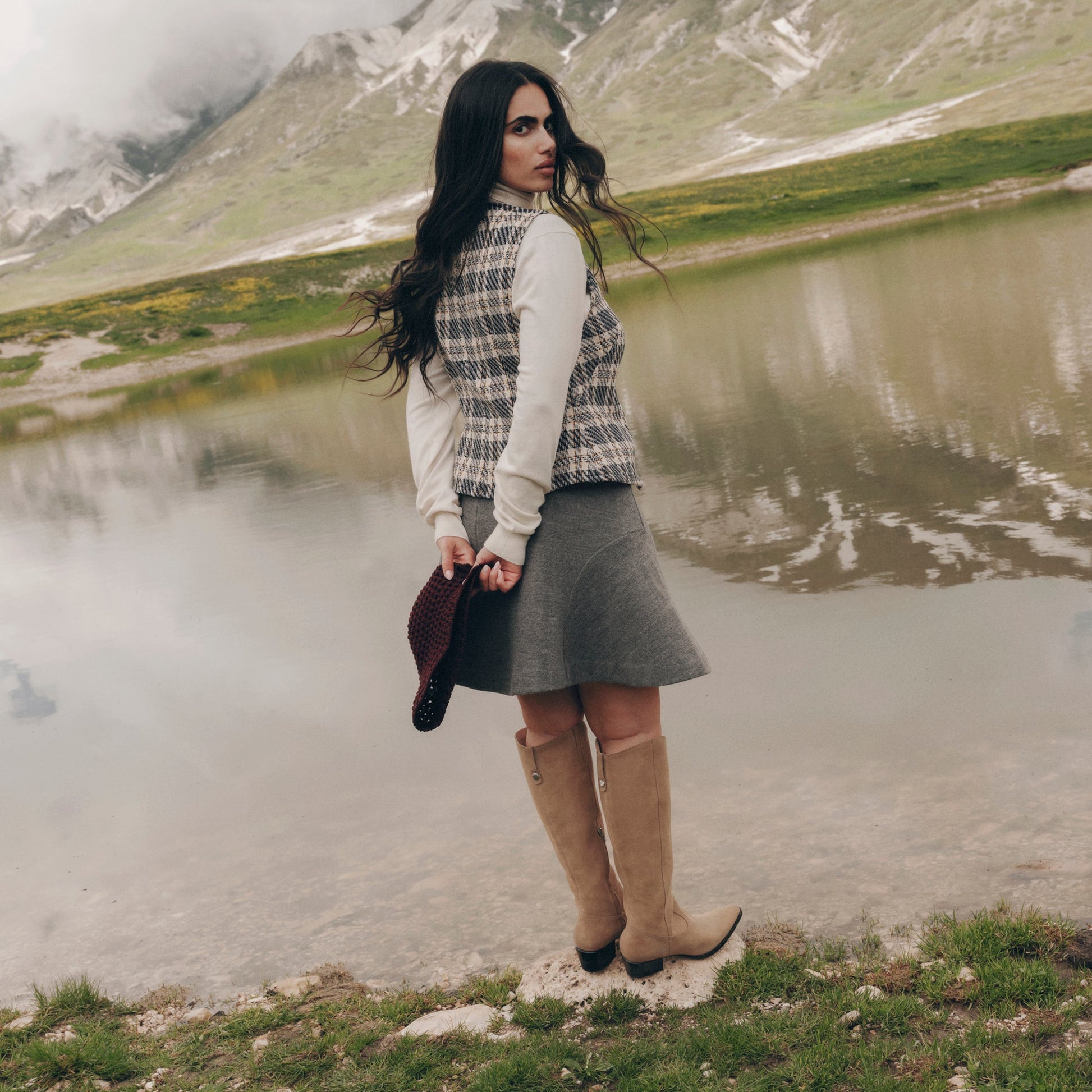 Dolce Vita Virona H2O Waterproof Dk Taupe Suede Boots