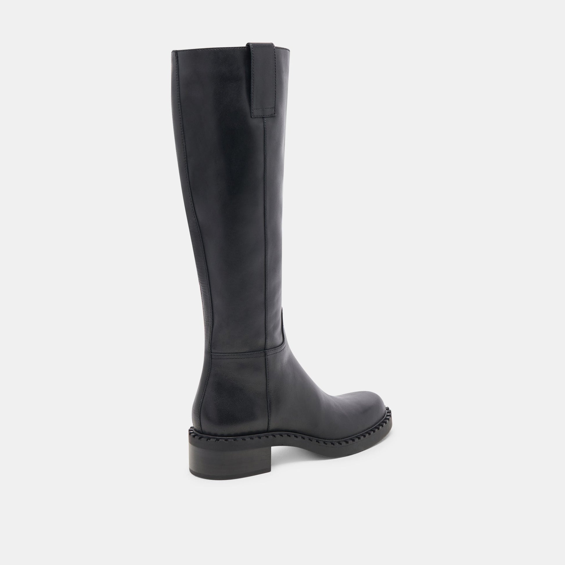 Dolce Vita Glory H2O Waterproof Black Leather Wide Calf Boots