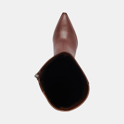 Dolce Vita Auggie Chocolate Leather Narrow Calf Boots
