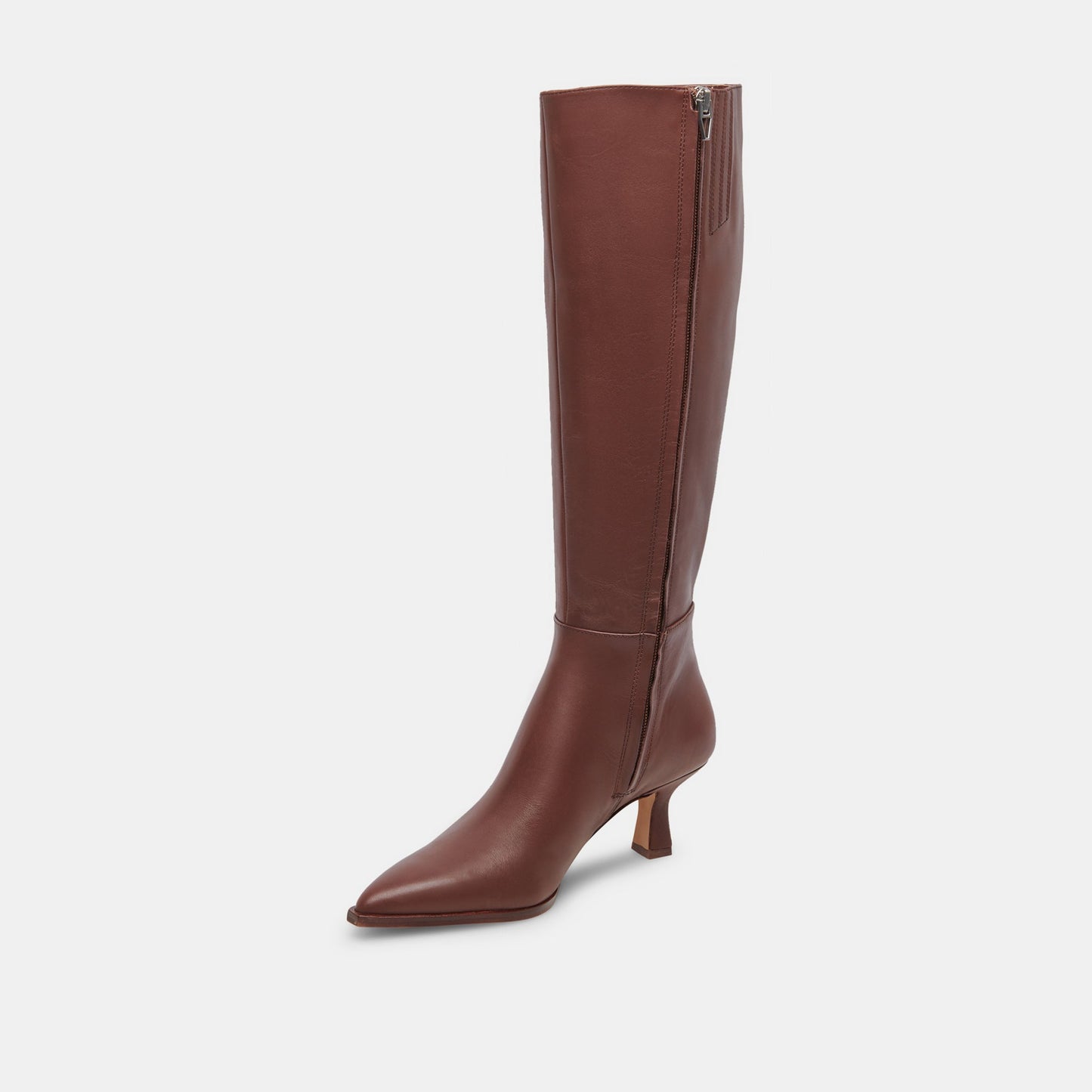 Dolce Vita Auggie Chocolate Leather Narrow Calf Boots