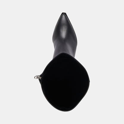 Dolce Vita Auggie Black Leather Narrow Calf Boots