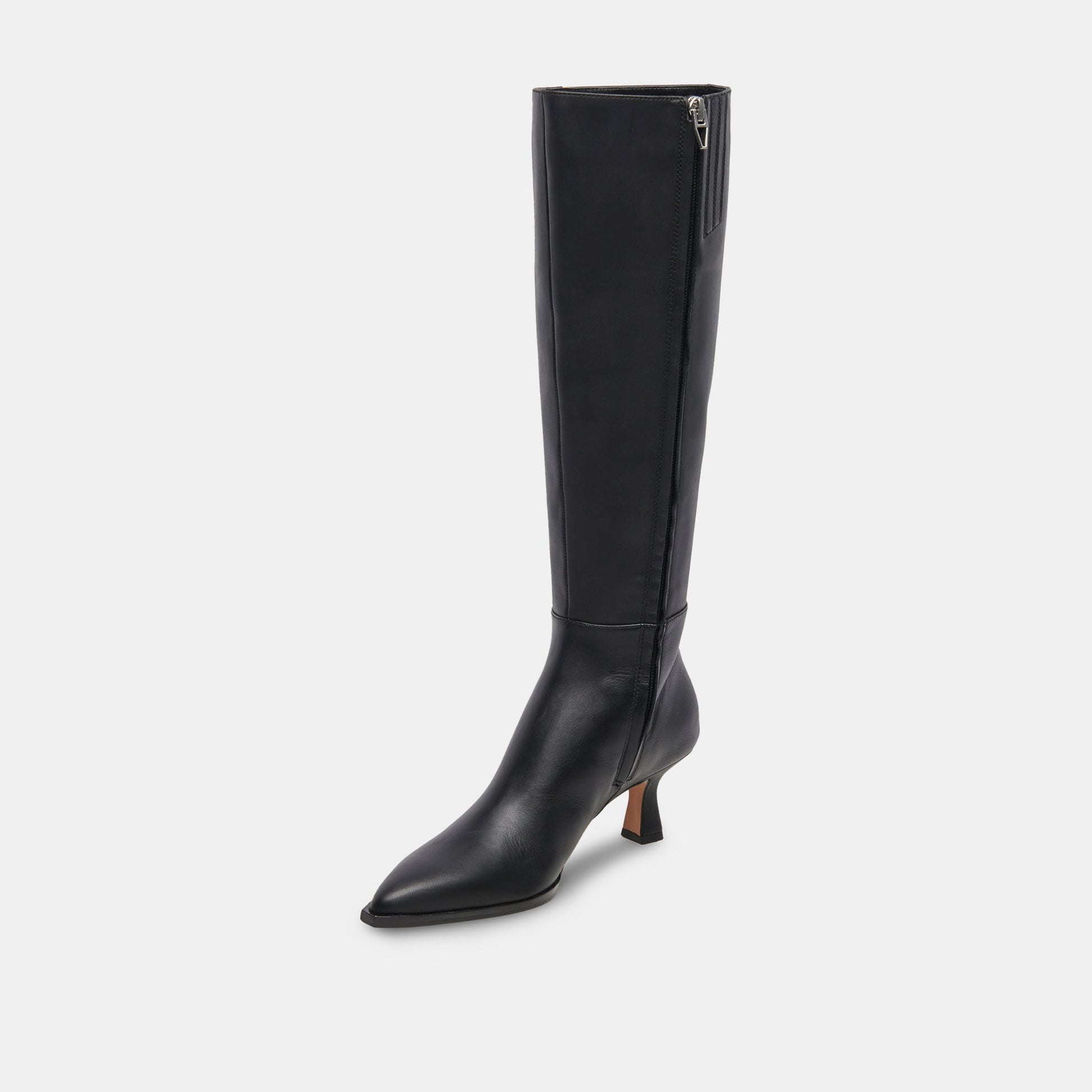 Dolce Vita Auggie Black Leather Narrow Calf Boots