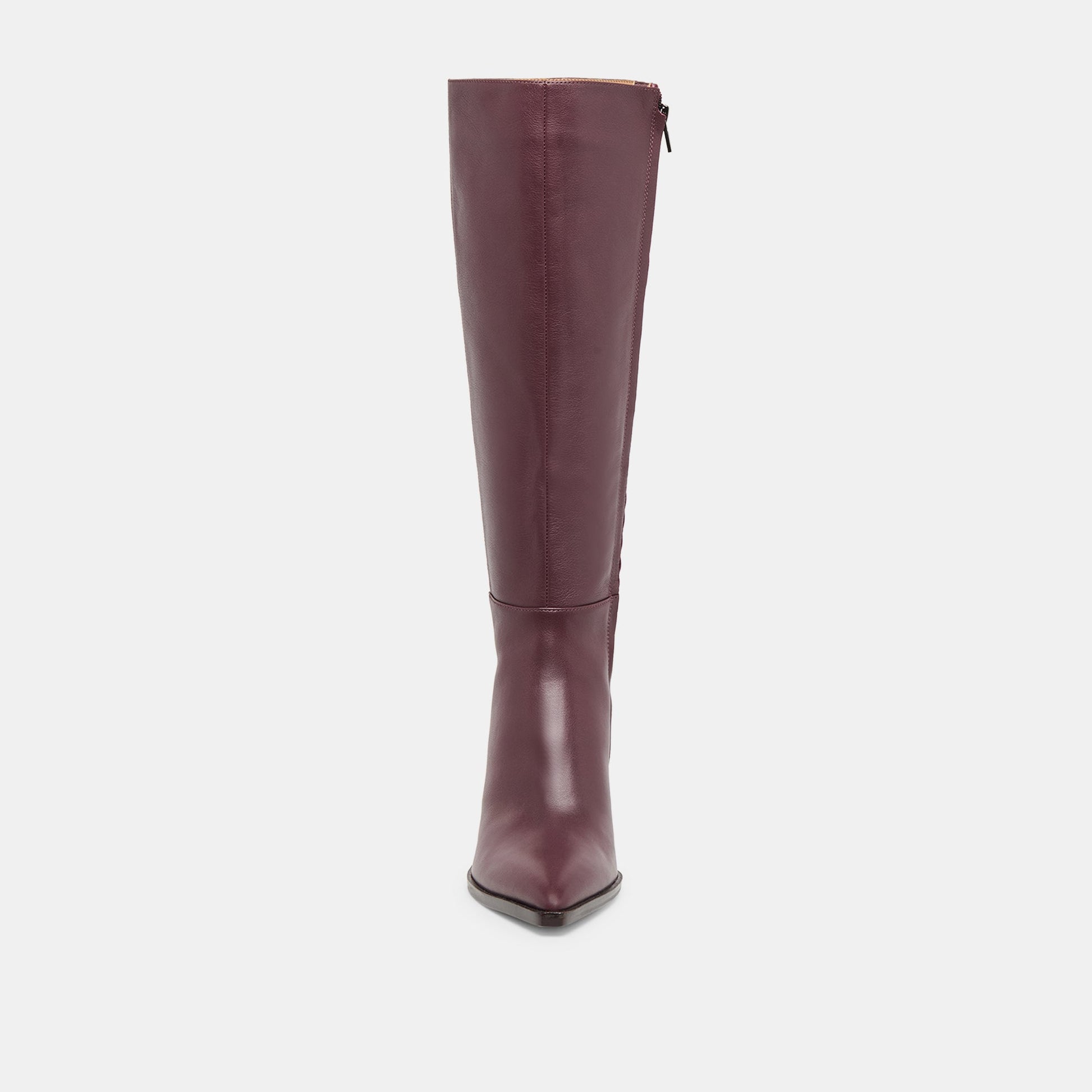 Dolce Vita Auggie Wine Leather Wide Calf Boots