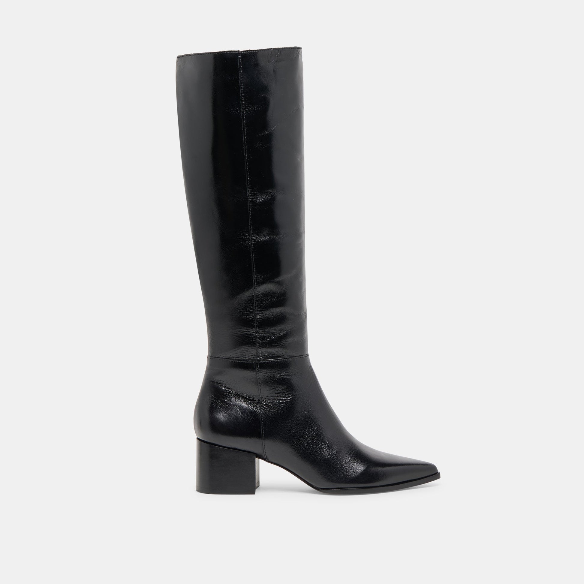 Dolce Vita Kirson Black Leather Wide Calf Boots