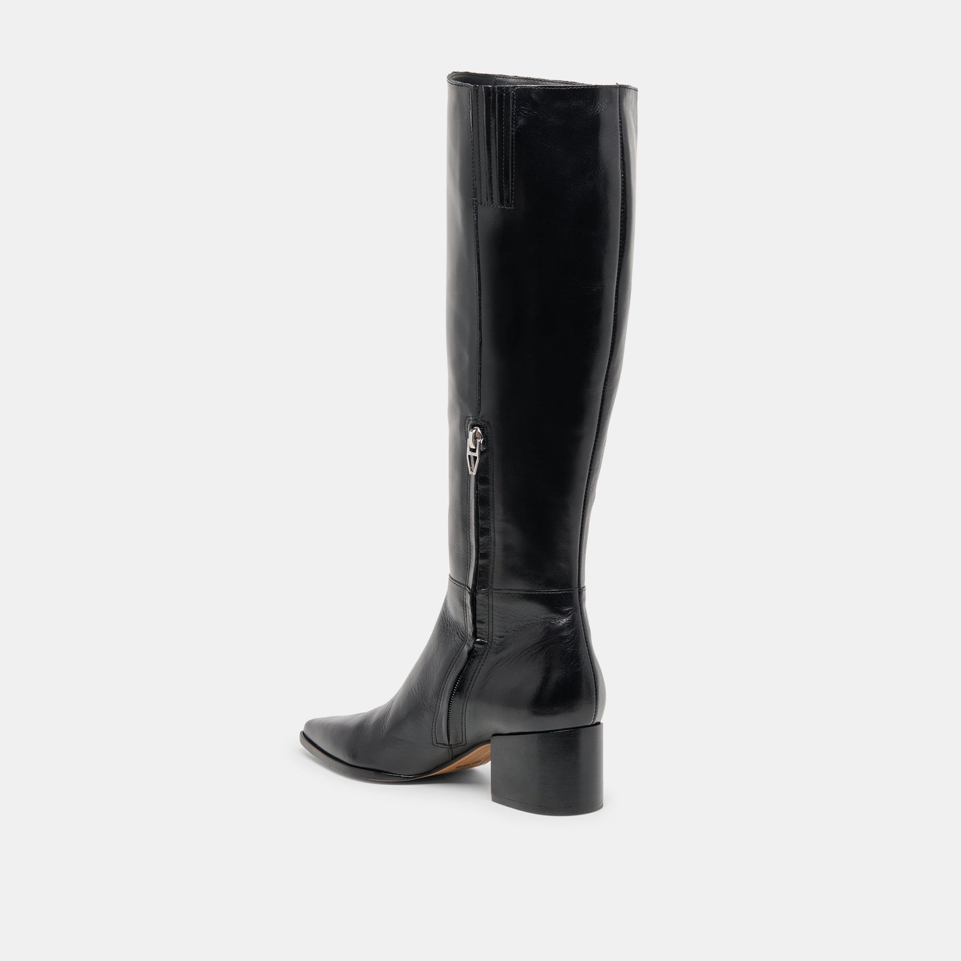 Dolce Vita Kirson Black Leather Wide Calf Boots