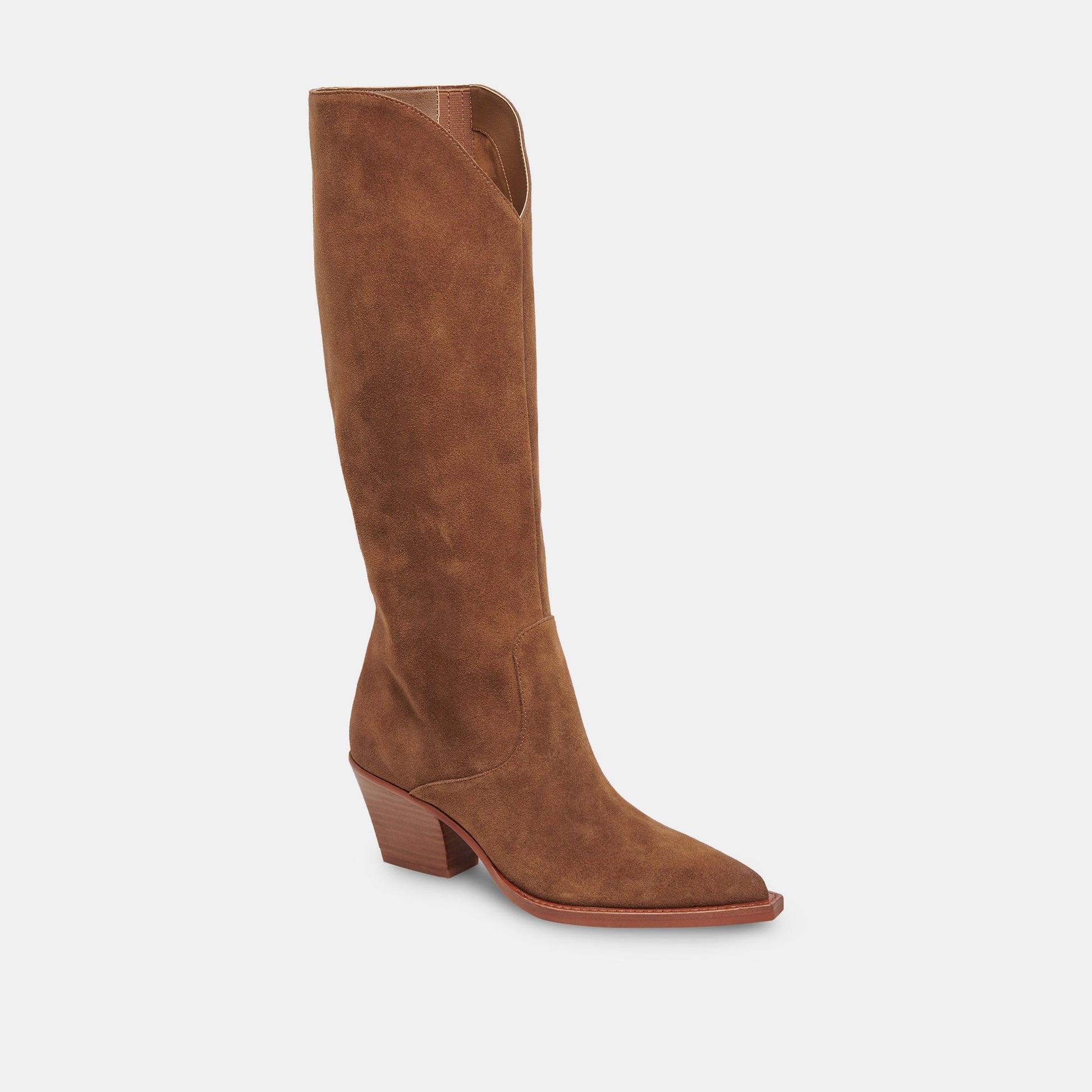 Dolce Vita RAJ Wide Calf Boots Brown Suede