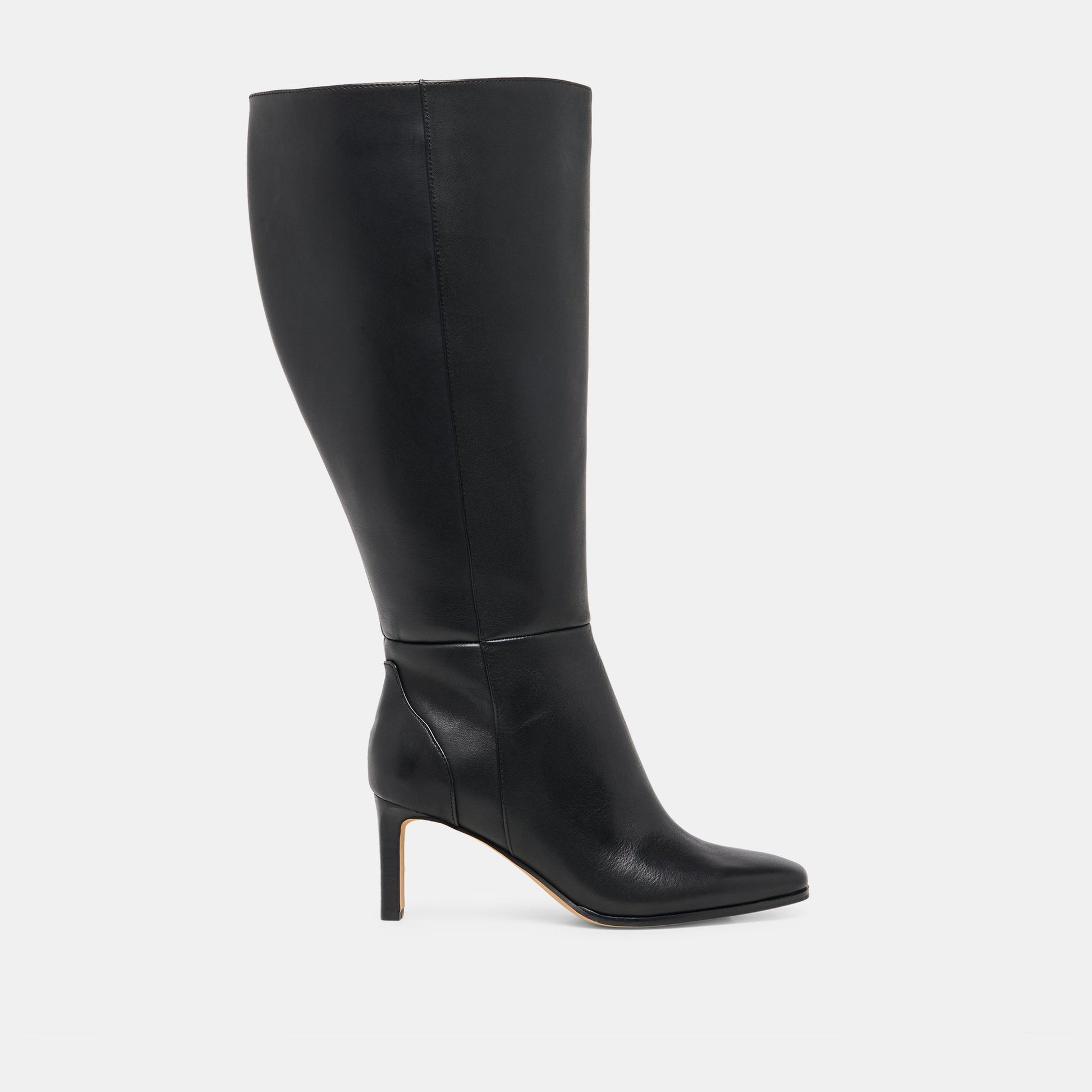 Dolce Vita Emmi Black Leather Extra Wide Calf Boots
