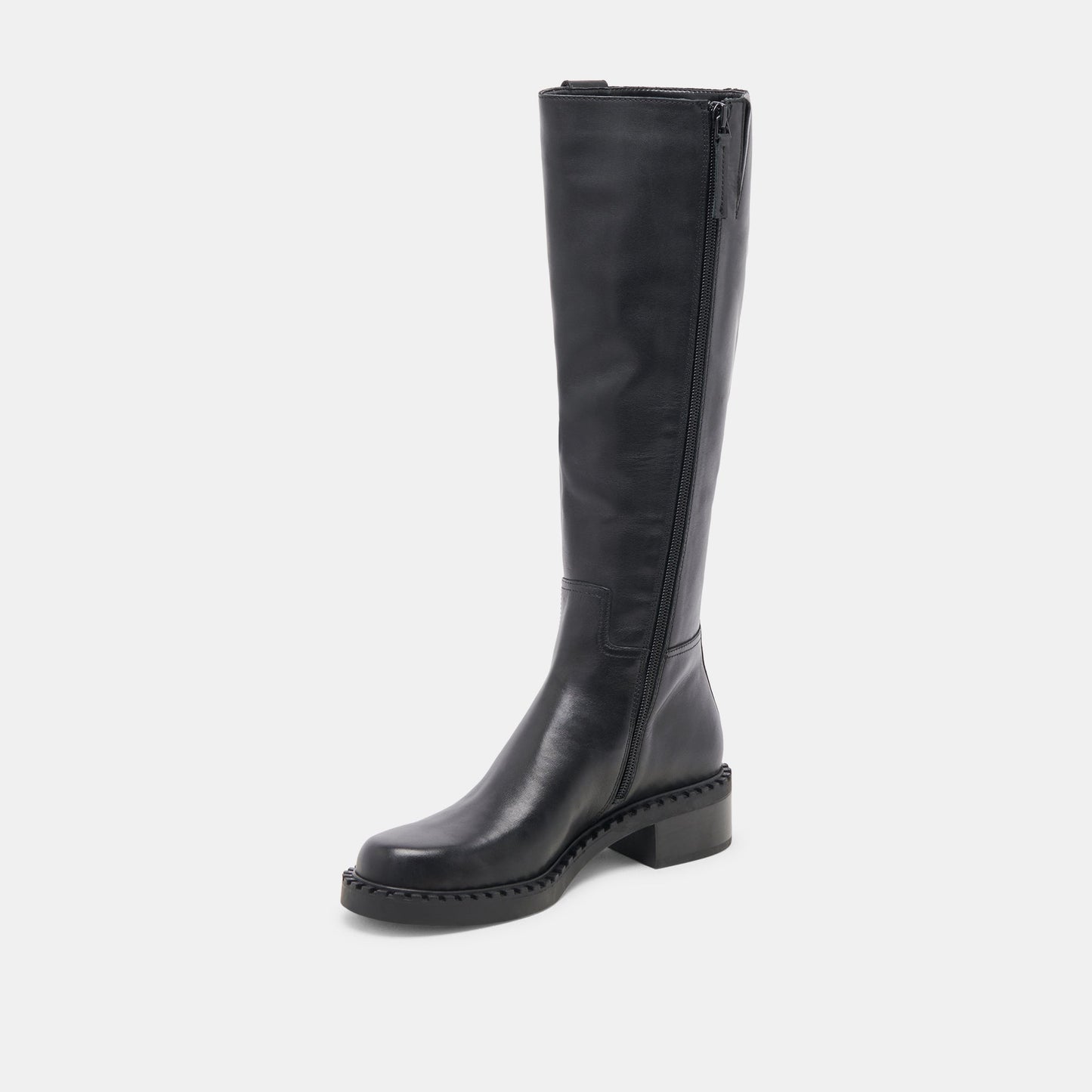 Dolce Vita Glory H2O Waterproof Black Leather Extra Wide Calf Boots
