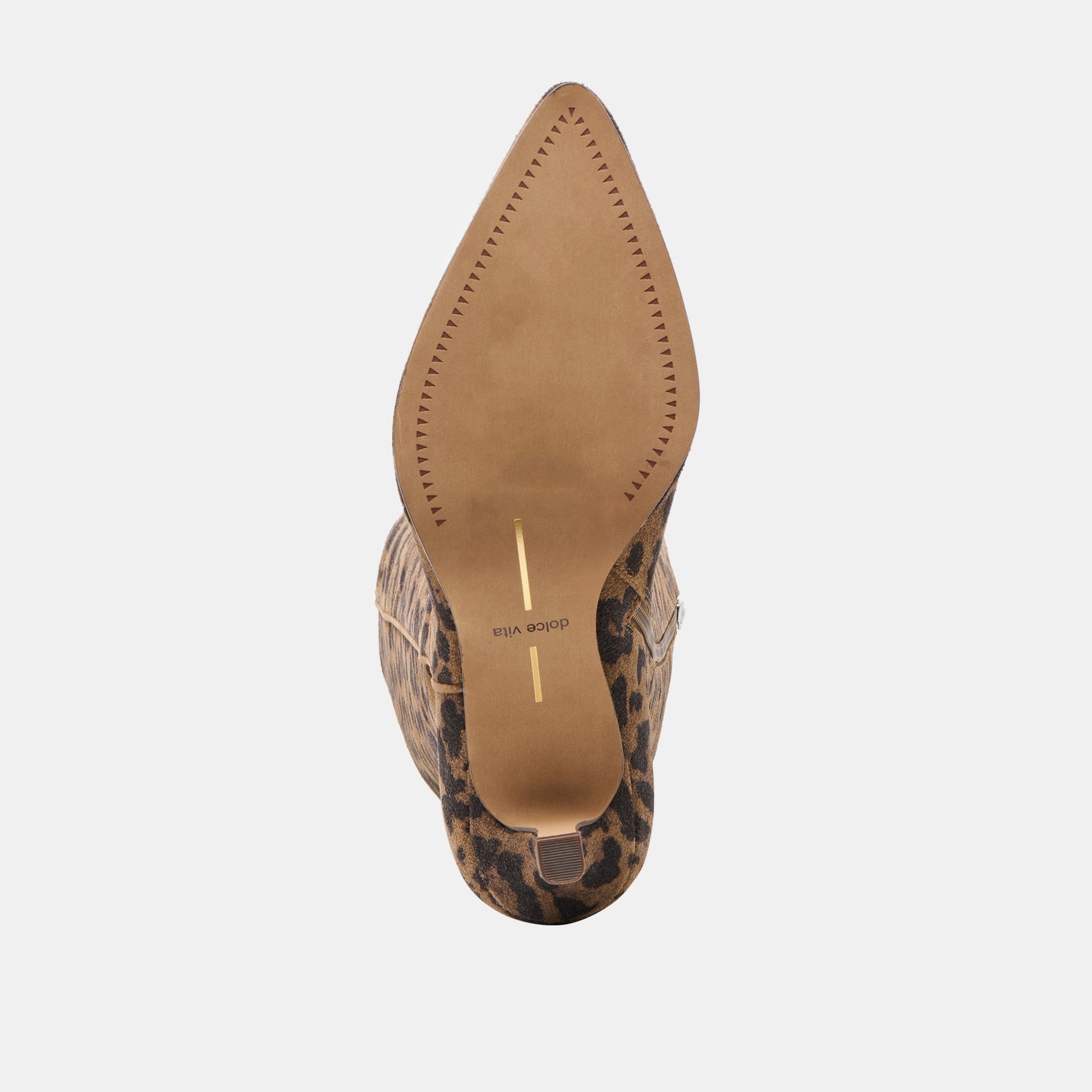 Dolce Vita Aldy Brown Leopard Printed Suede Boots