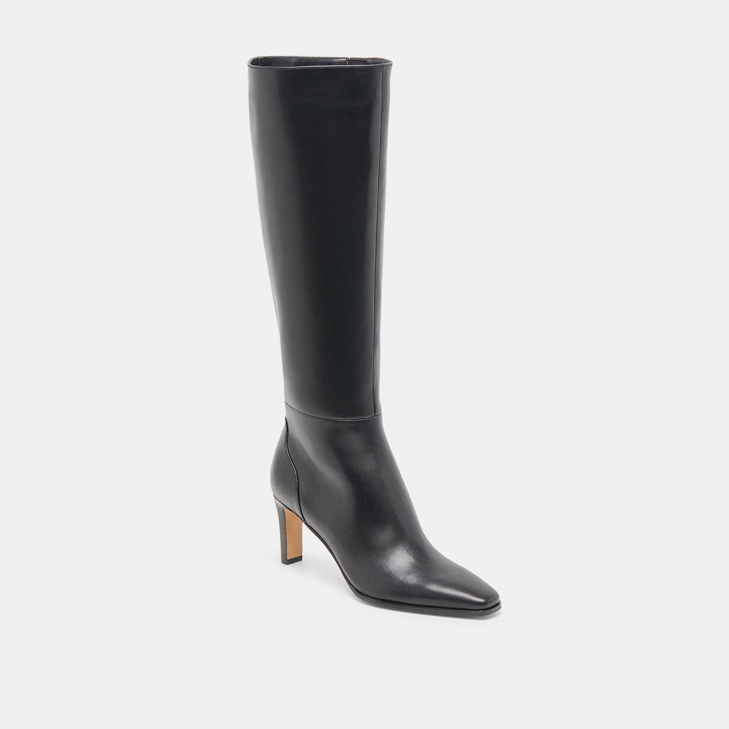 Dolce Vita Emmi Black Leather Wide Calf Boots