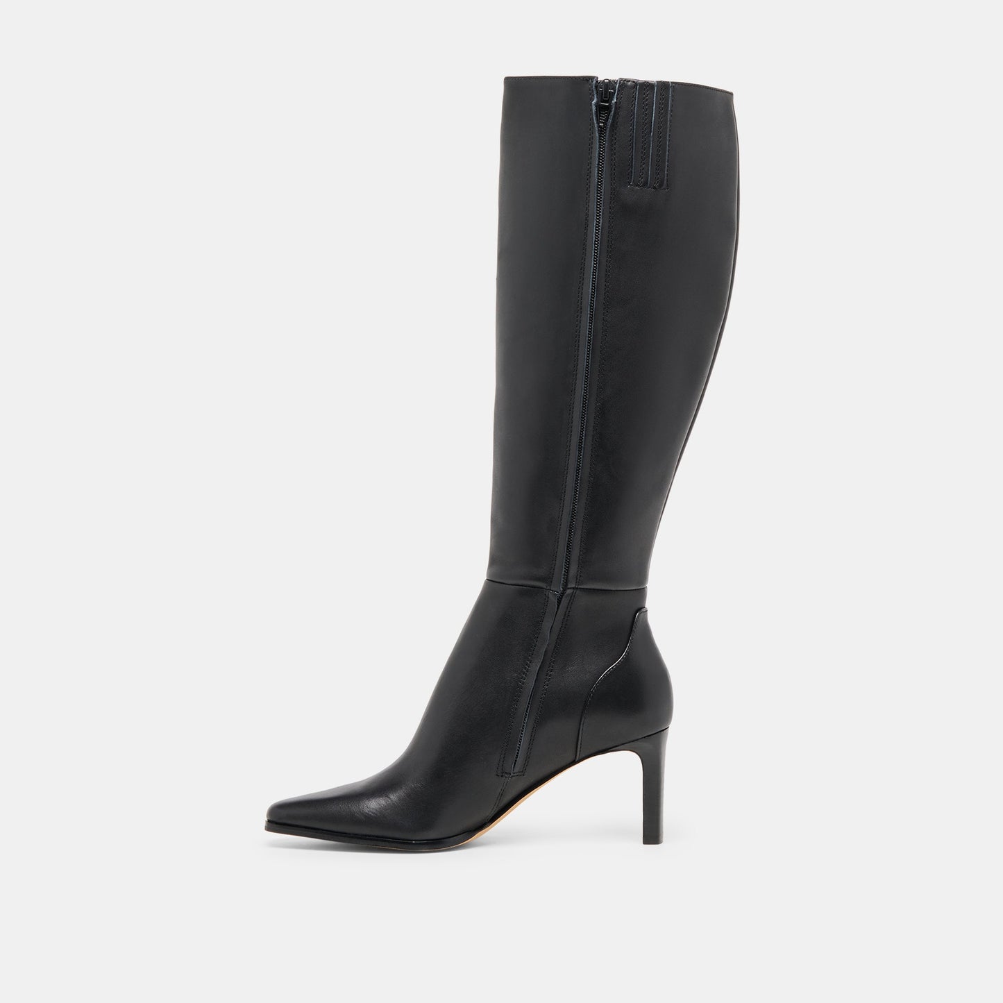 Dolce Vita Emmi Black Leather Wide Calf Boots