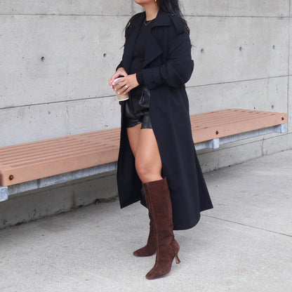 Dolce Vita GYRA WIDE CALF BOOTS DK BROWN SUEDE