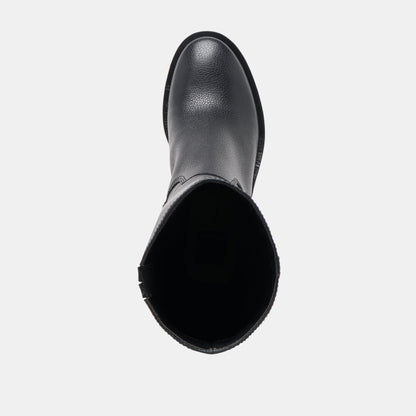 Dolce Vita Kilian H2O Waterproof Black Leather Wide Calf Boots