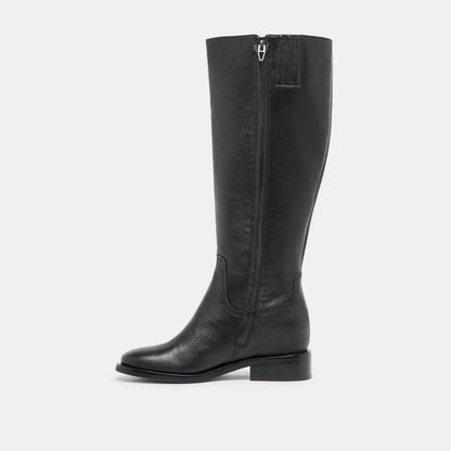 Dolce Vita Kilian H2O Waterproof Black Leather Wide Calf Boots