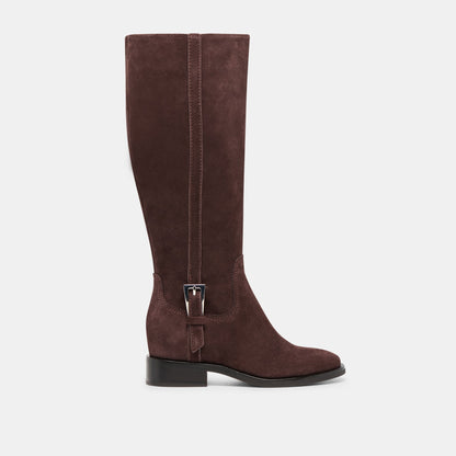 Dolce Vita Kilian H2O Waterproof Mahogany Suede Wide Calf Boots