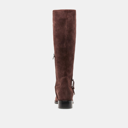 Dolce Vita Kilian H2O Waterproof Mahogany Suede Wide Calf Boots