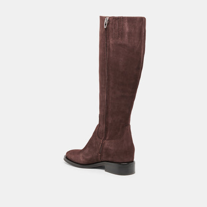 Dolce Vita Kilian H2O Waterproof Mahogany Suede Wide Calf Boots