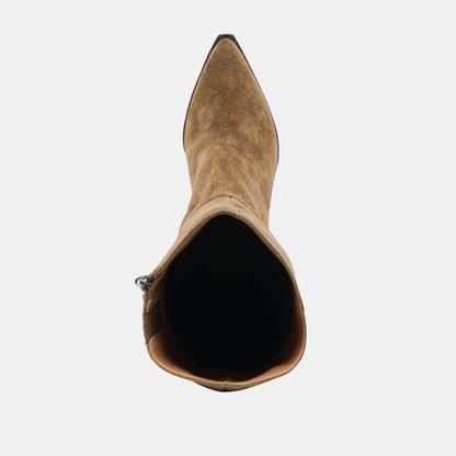 Dolce Vita Auggie Olive Suede Wide Calf Boots