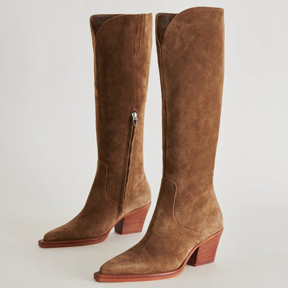 Dolce Vita Raj Boots in Brown Suede