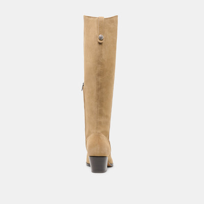 Dolce Vita Virona H2O Waterproof Dk Taupe Suede Wide Calf Boots
