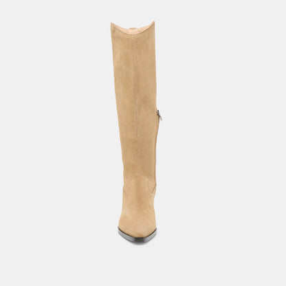Dolce Vita Virona H2O Waterproof Dk Taupe Suede Extra Wide Calf Boots
