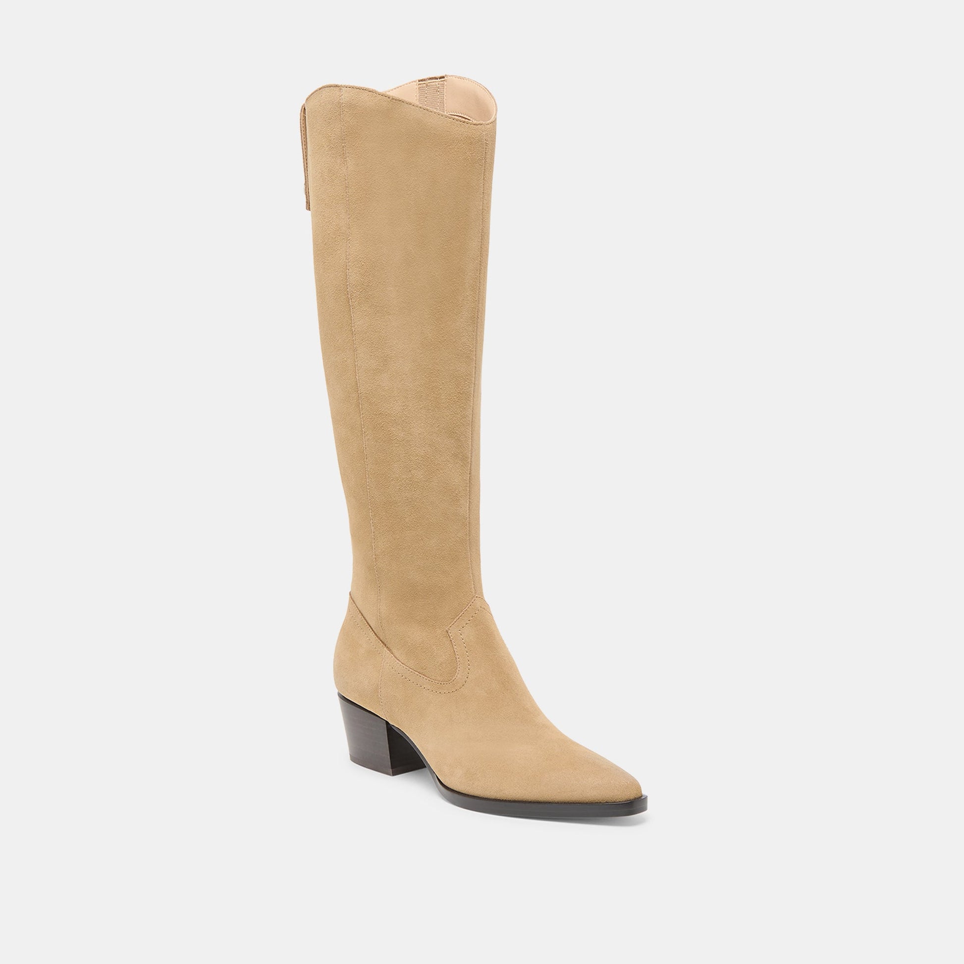 Dolce Vita Virona H2O Waterproof Dk Taupe Suede Extra Wide Calf Boots
