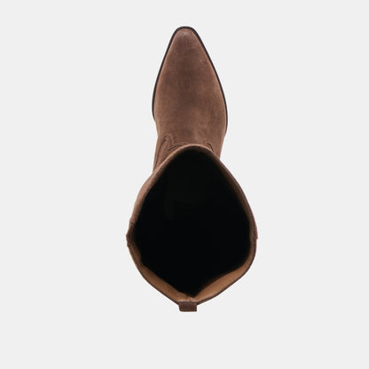 Dolce Vita Virona H2O Waterproof Dk Brown Suede Extra Wide Calf Boots