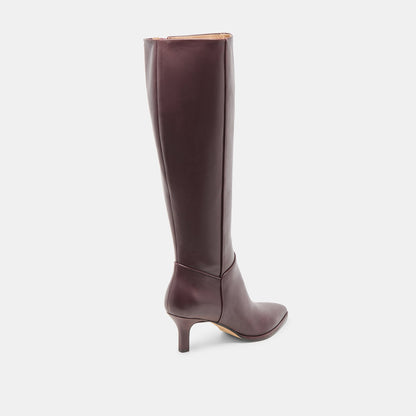 Dolce Vita Aldy Mulberry Leather Wide Calf Boots