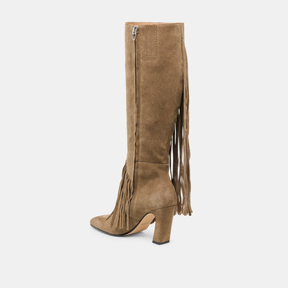 Dolce Vita Giano Olive Suede Boots