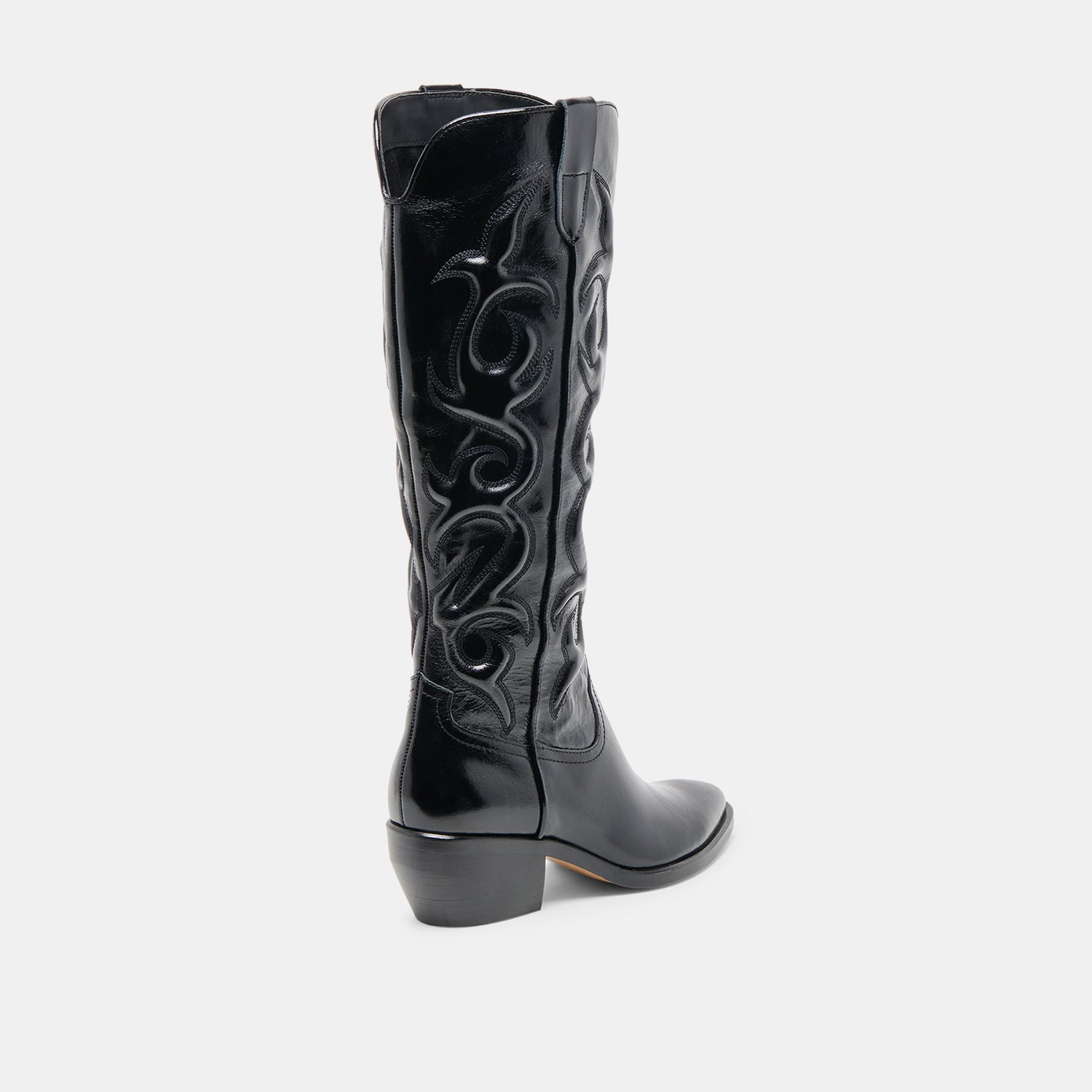 Dolce Vita Mirla Black Leather Wide Calf Boots