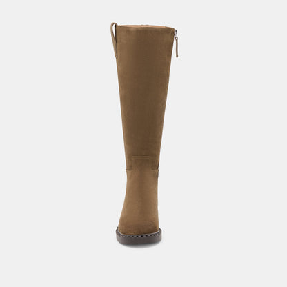 Dolce Vita Glory H2O Waterproof Olive Suede Wide Calf Boots