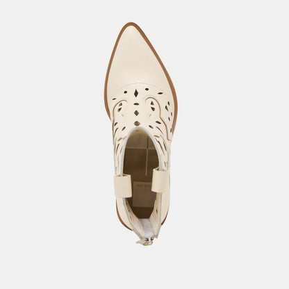 Dolce Vita Zenobi Off White Leather Booties