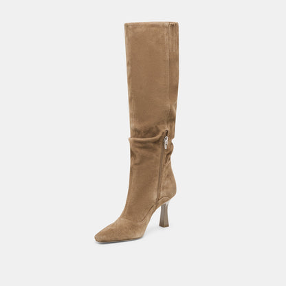Dolce Vita Lousa Olive Suede Wide Calf Boots